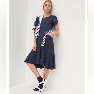 Anthropologie Saturday Sunday Joelle Navy Cotton Midi Dress Women’s Medium